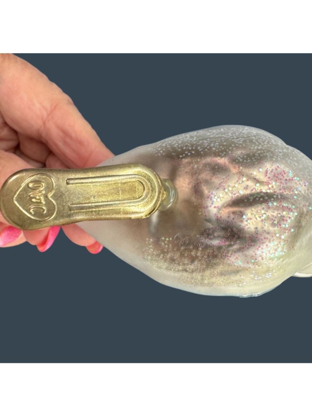 Vintage OWC Clip On Bird Christmas Ornament Frosted Glitter Spun Tail Decor - Picture 8 of 8